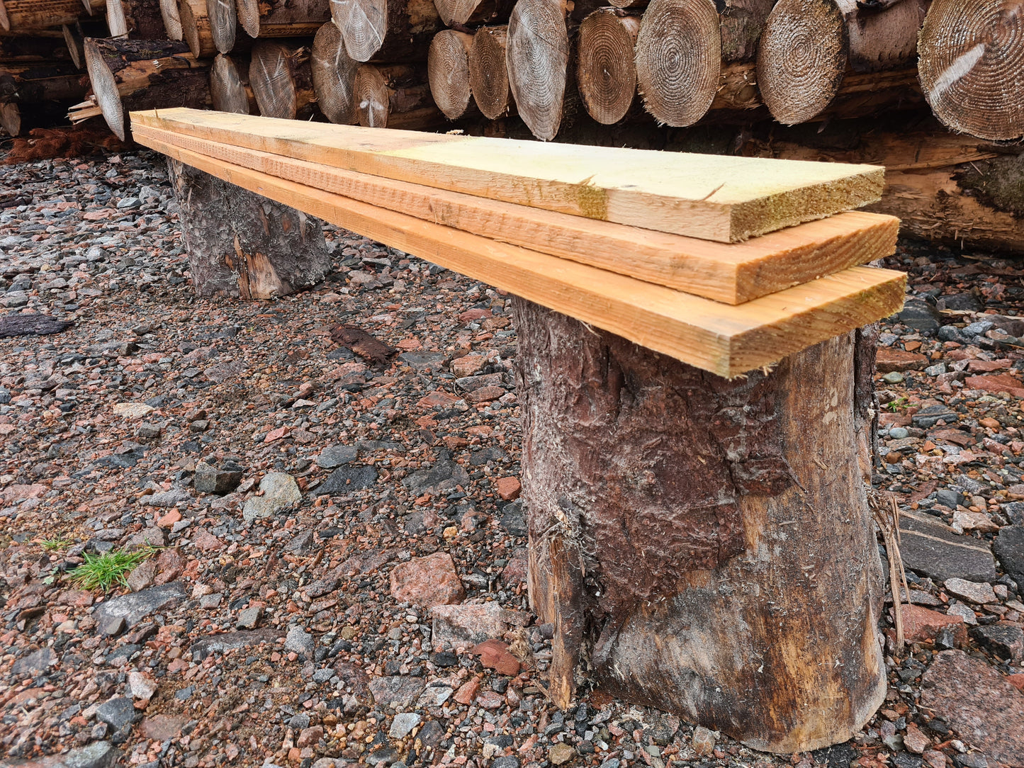 Larch cladding boards